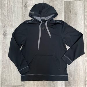 UNDER ARMOUR HOODED PULLOVER SWEATSHIRT BLACK LARGE